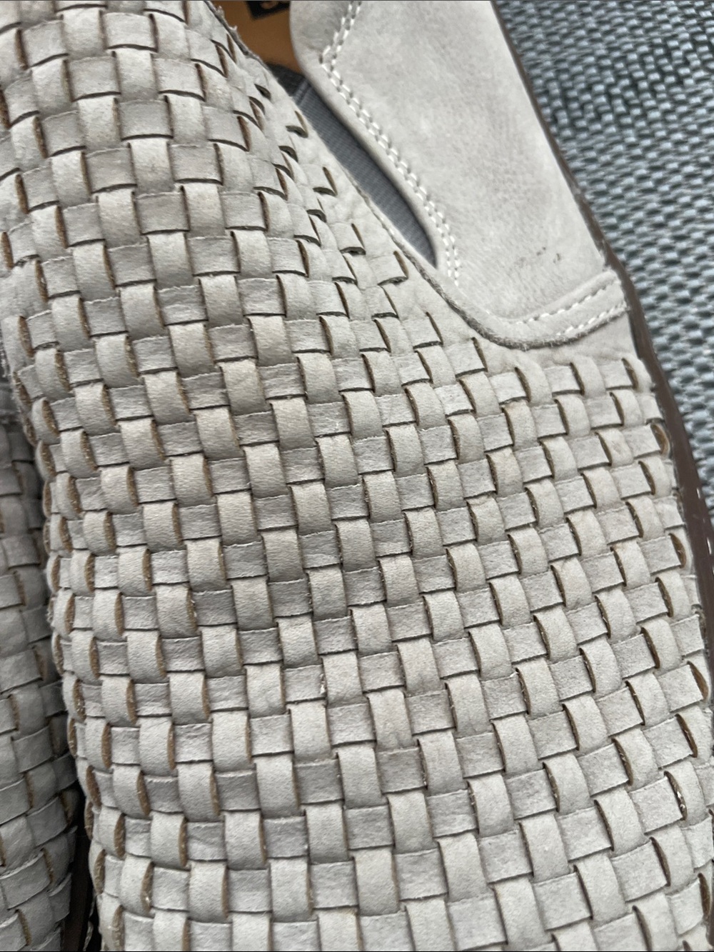 Johnston & Murphy Woven Slip-On Loafers in Light Tan and Brown - Picture 5 of 13